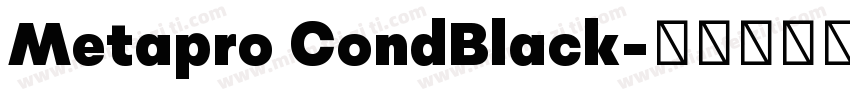 Metapro CondBlack字体转换